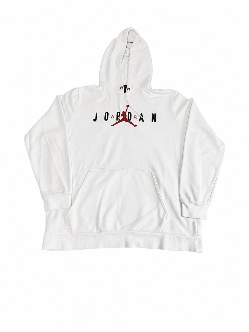 Jordan Jumpman White Pullover Hoodie Men’s XL Fleece Logo Sweatshirt